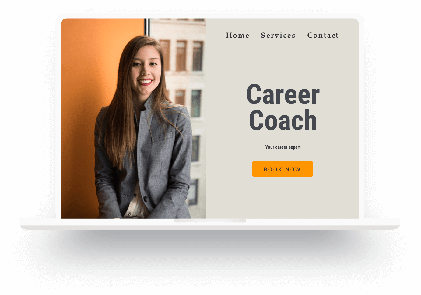 Exemple de site de coaching de carrière créé avec Jimdo