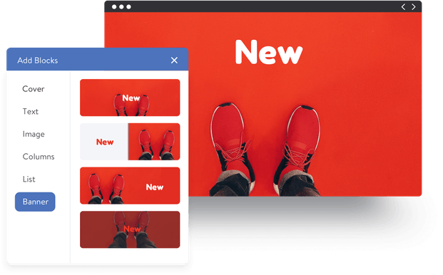 Personaliza el diseño de tu portafolio online y añade todo lo que necesitas con tan solo un clic.