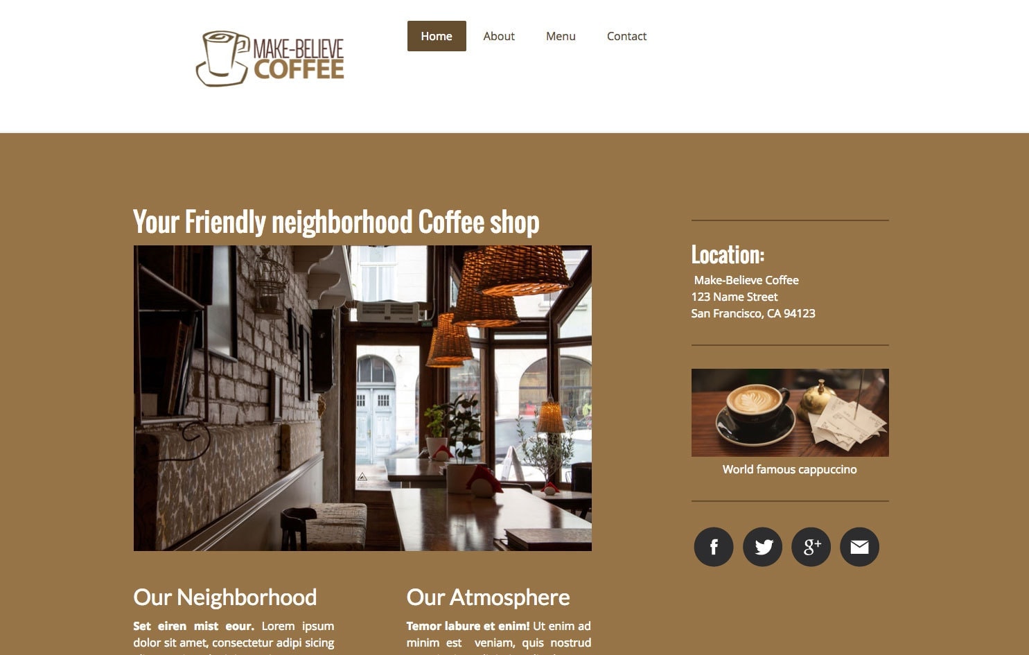 The Dubai template is tailor-made for monochromatic websites.