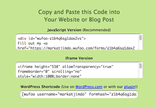 First, grab the HTML code from the widget provider.