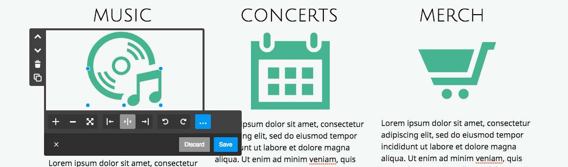 This is how to add an icon to a Jimdo website