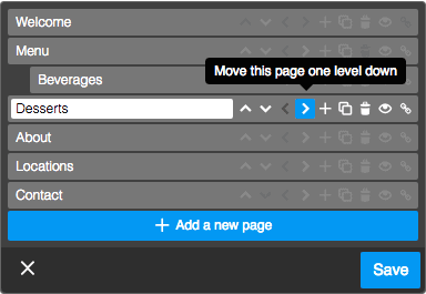 add a drop down menu