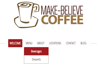 example of drop down menu