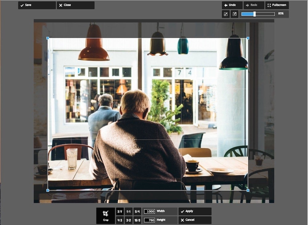 How to crop an image in Pixlr