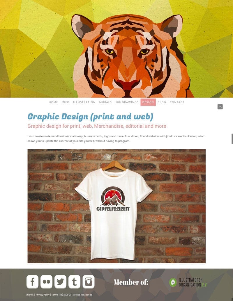 Portfolio website using template Zurich