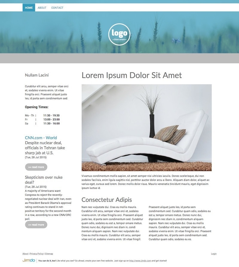 Template Madrid is good for business websites
