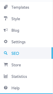 SEO settings in Jimdo Site Admin