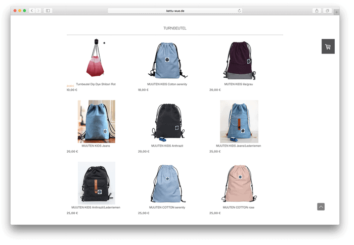 Jimdo Shop optimization