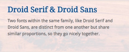 Droid Serif & Droid Sans