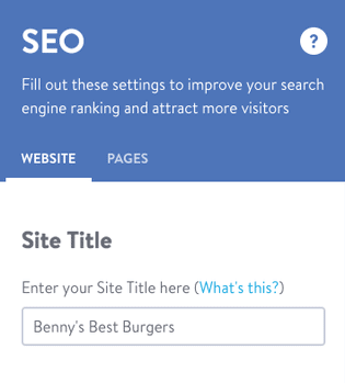 Jimdo SEO Site title
