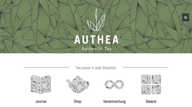 Am example of a website using the font Abel
