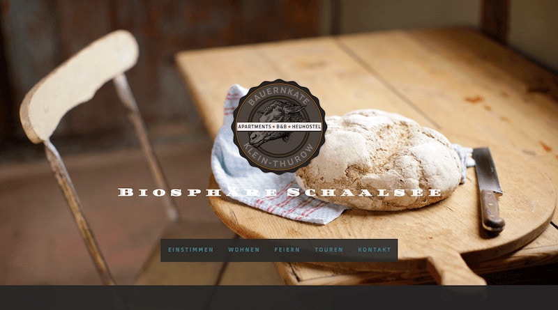 An example of a website using Fonts Diplomata SC and Doppio One
