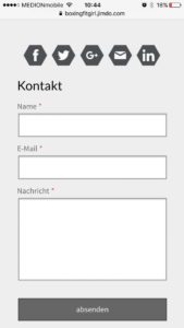 Responsive template on mobile