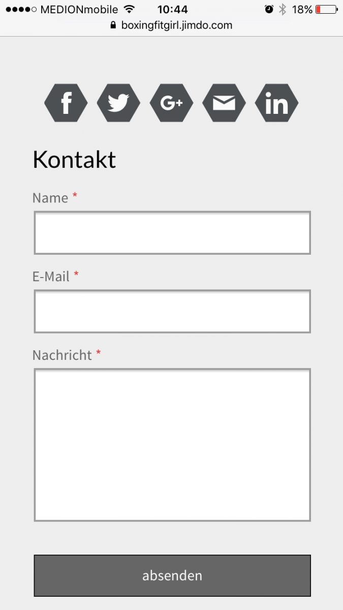 Responsive template on mobile