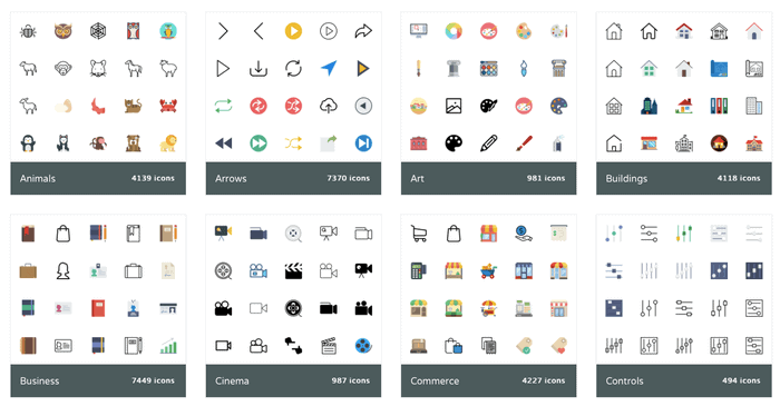 Icons for Jimdo