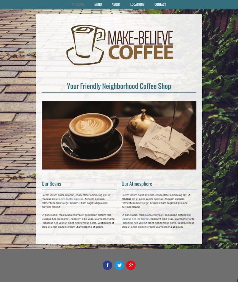 template sample blue