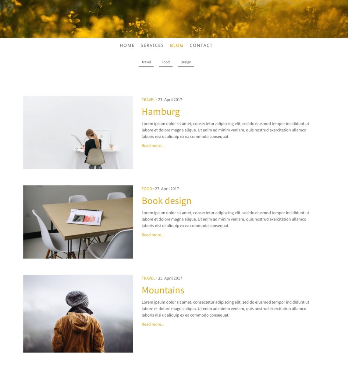 Blog navigation