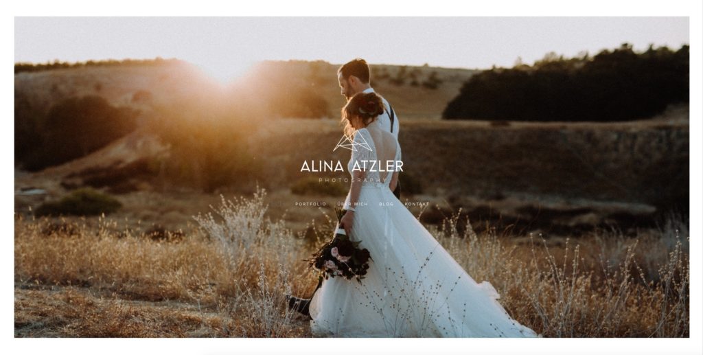 An example from wedding photographer Alina Atzler's website