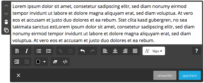 Lorem Ipsum im Jimdo Creator