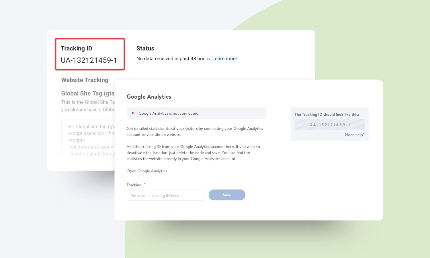 Tracking-ID von Google Analytics