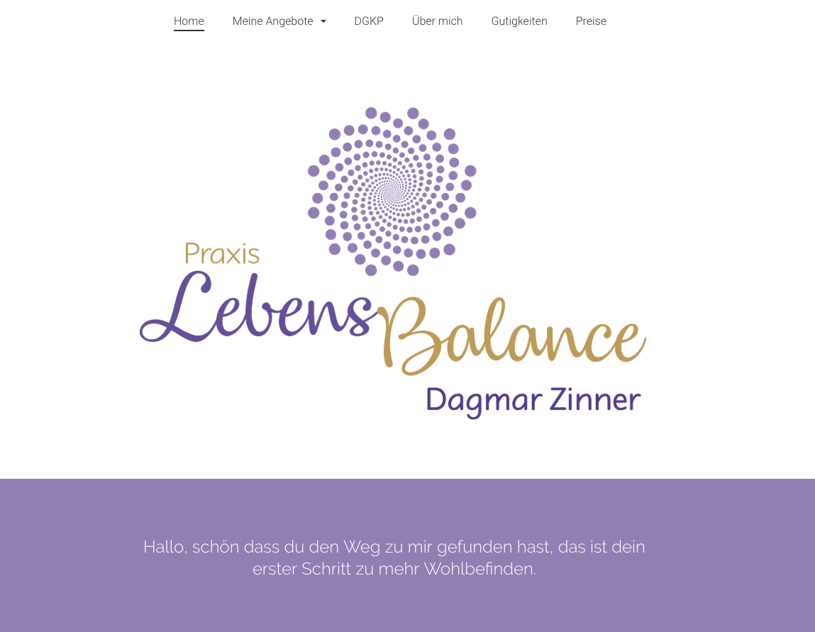 Website Praxis Lebensbalance