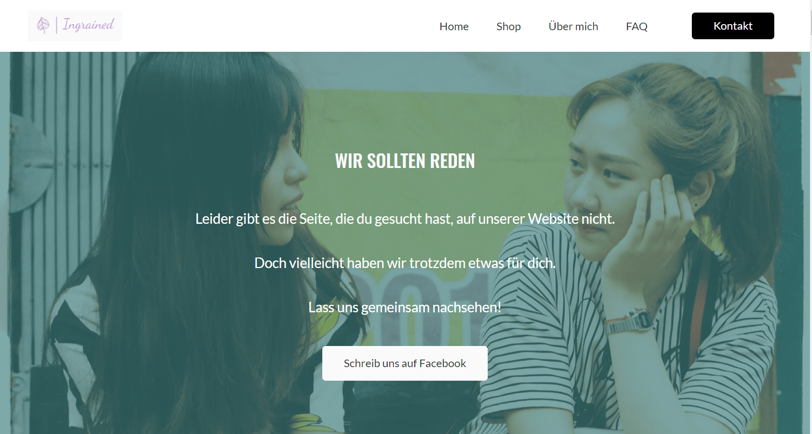 404-Seite mit Social-Media-Verlinkung