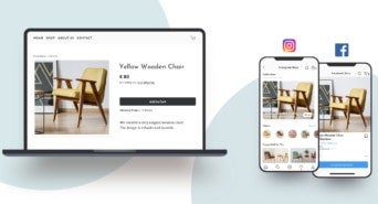 Ein Beispiel für einen Möbelshop auf Facebook and Instagram