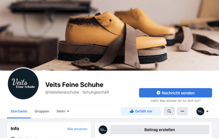 Veits Feine Schuhe Facebook-Firmenseite