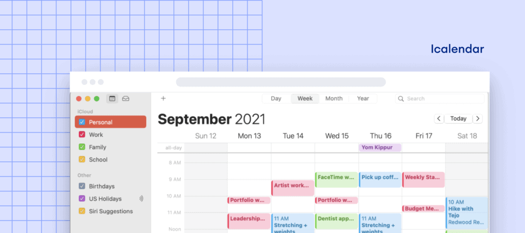 Screenshot Apple Calendar