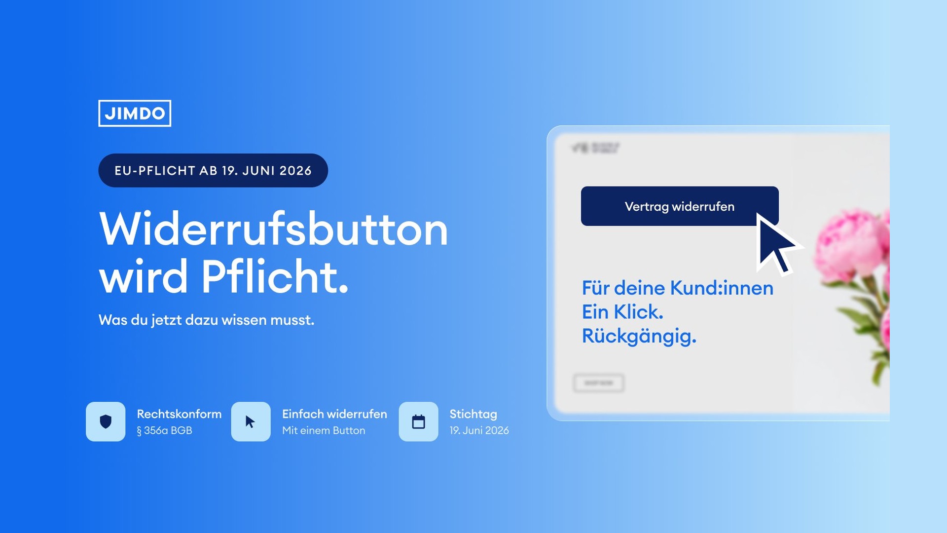 Widerrufsbutton ab 19. Juni Pflicht