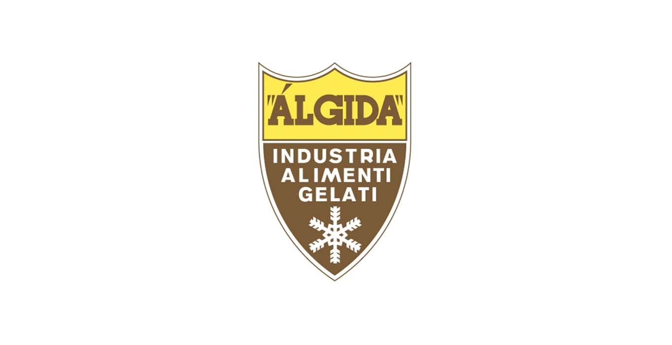 Primer logo de Álgida del año 1946.