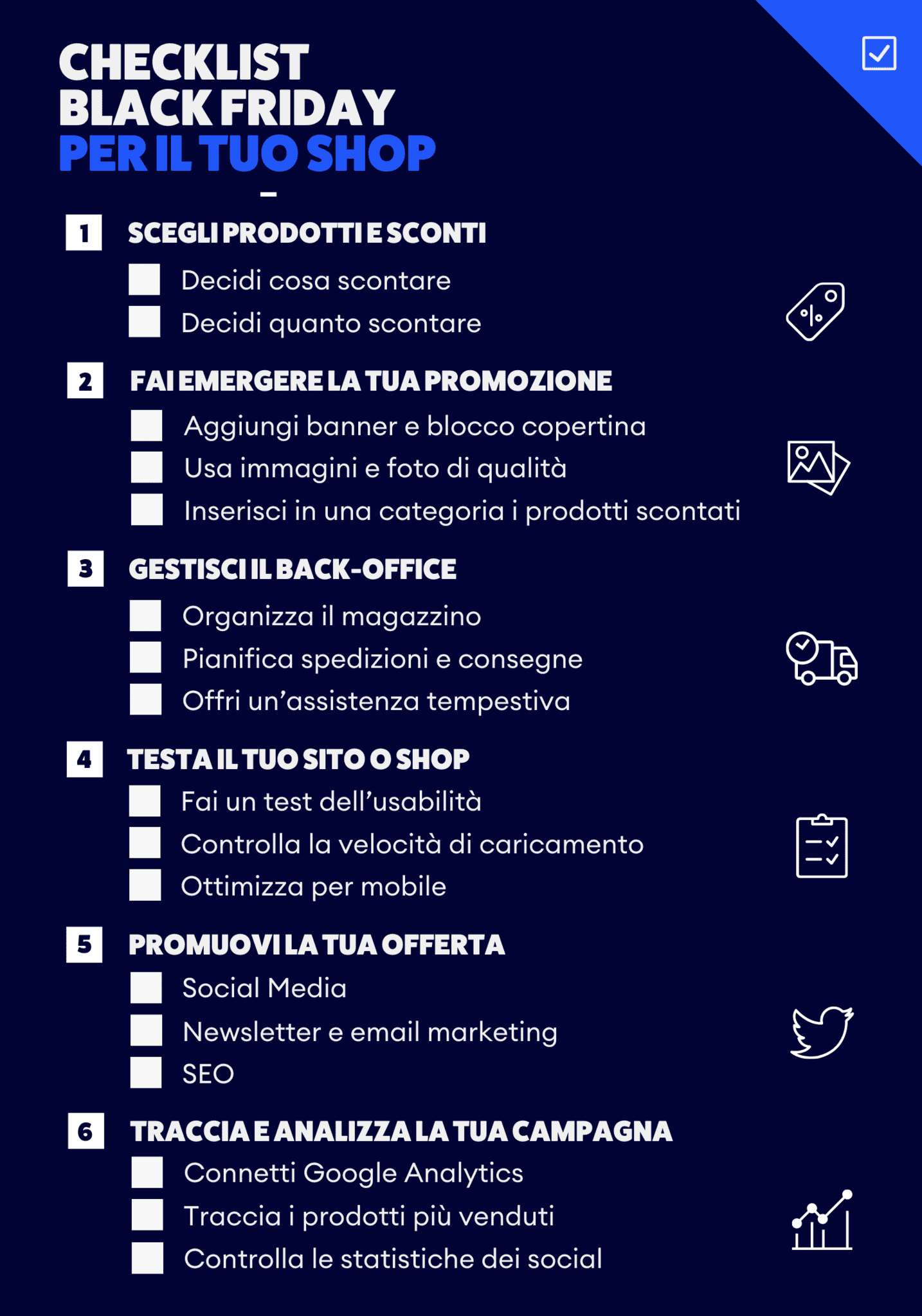 Checklist Black Friday per shop online