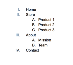 Website layout