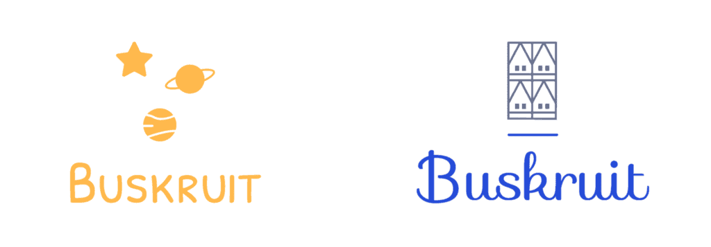 twee logo’s voor kinderwinkels