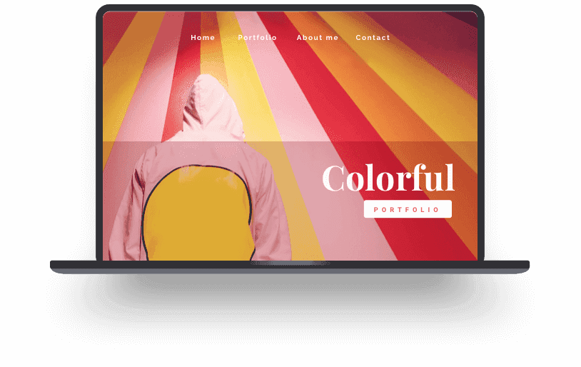 Exemple d'un site Web de designer graphique créé avec Jimdo.
