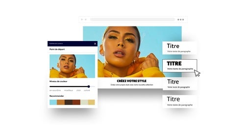 Créer un site Internet, étape 4 : personnalisez votre site, choisissez votre style préféré et vos couleurs pour créer le concept dont vous rêvez !