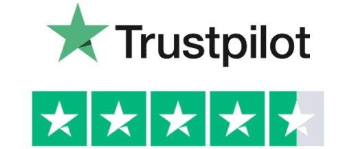 Trustpilot badge 4,5 rating