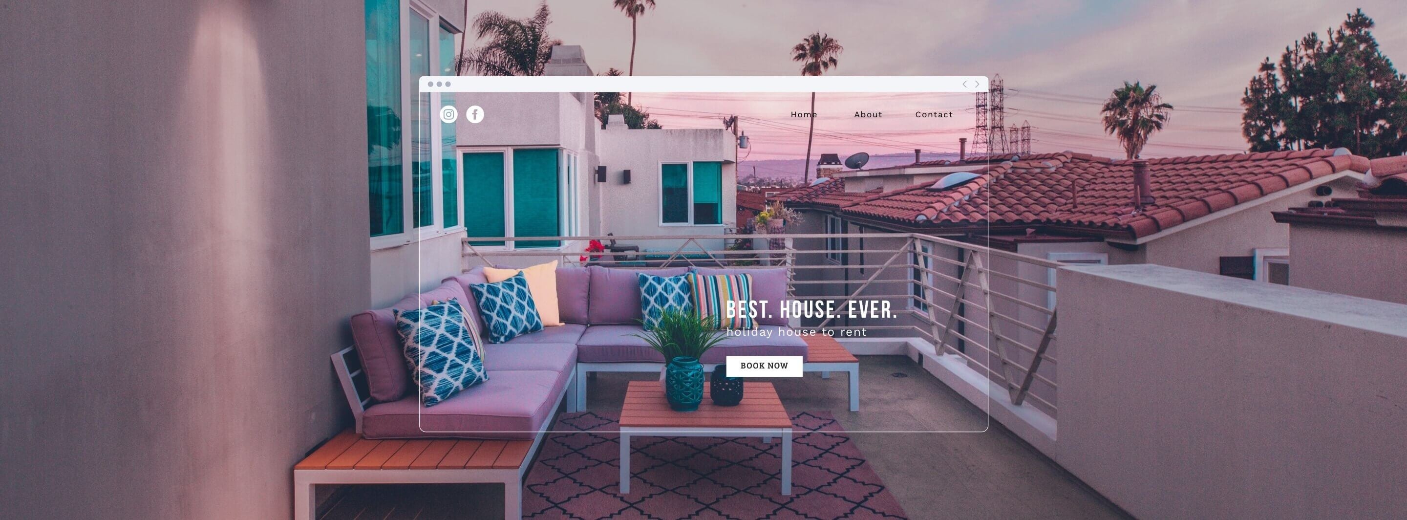 A vacation rental homepage built with Jimdo.