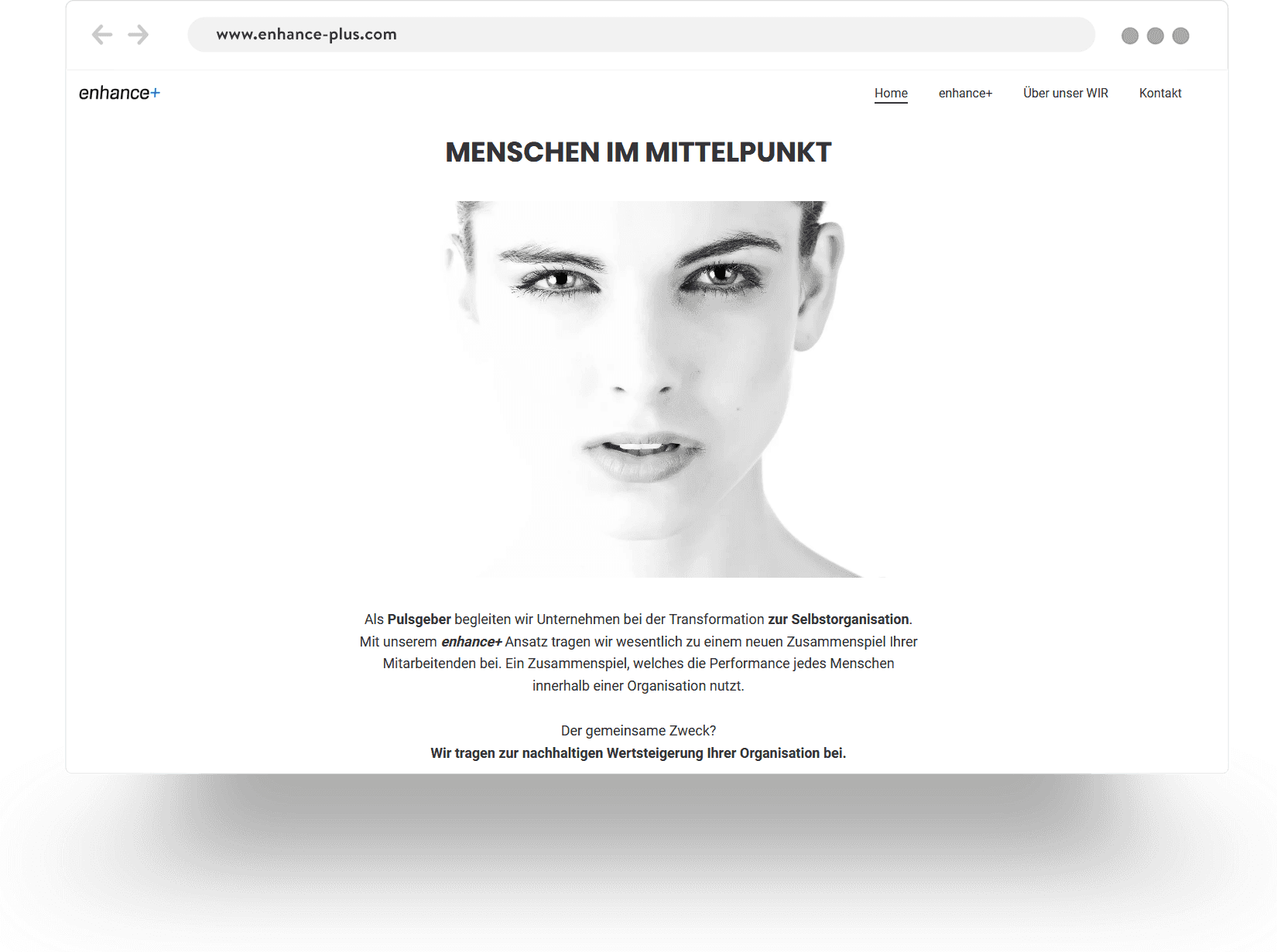 Example of a corporate coaching service website built with Jimdo