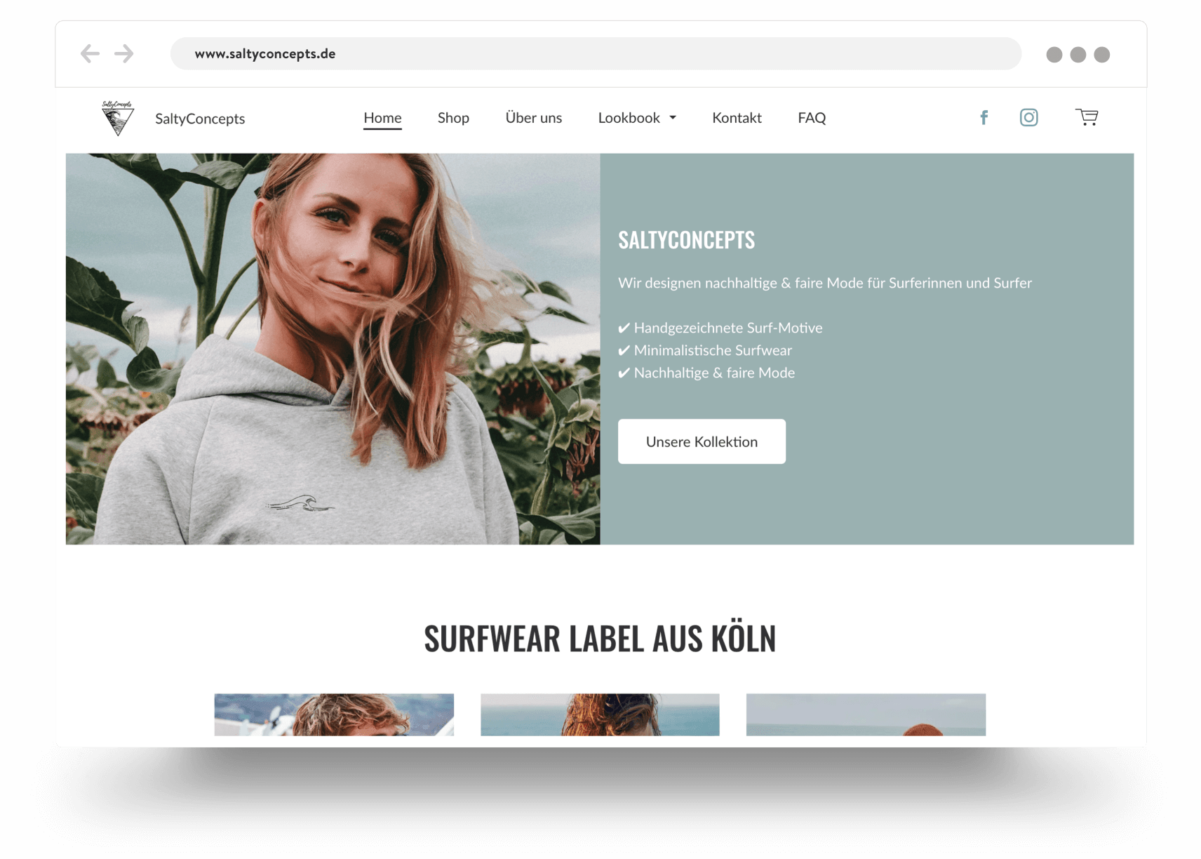 Online store selling sustainable surfwear
