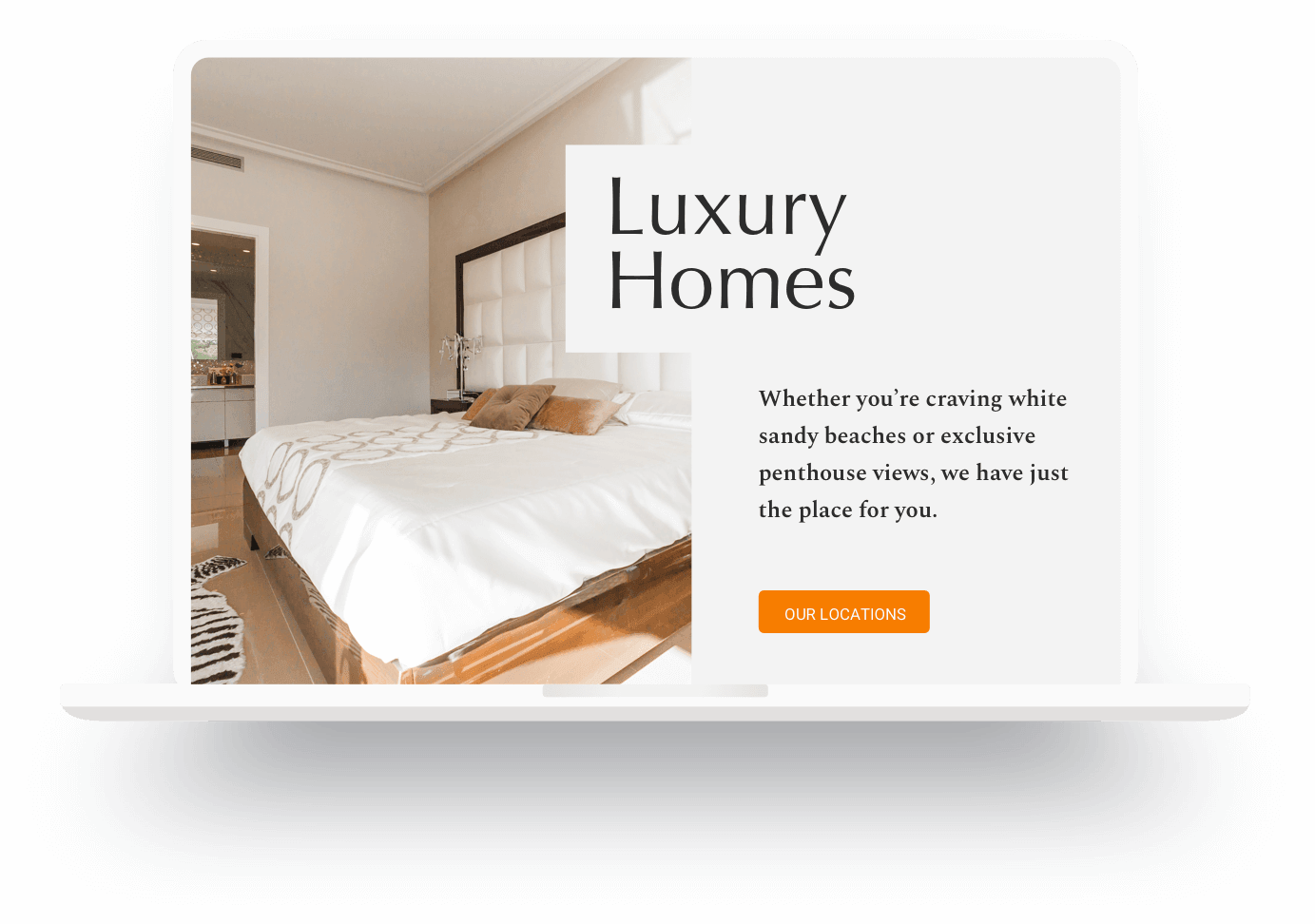 Example of a luxury property website built with Jimdo