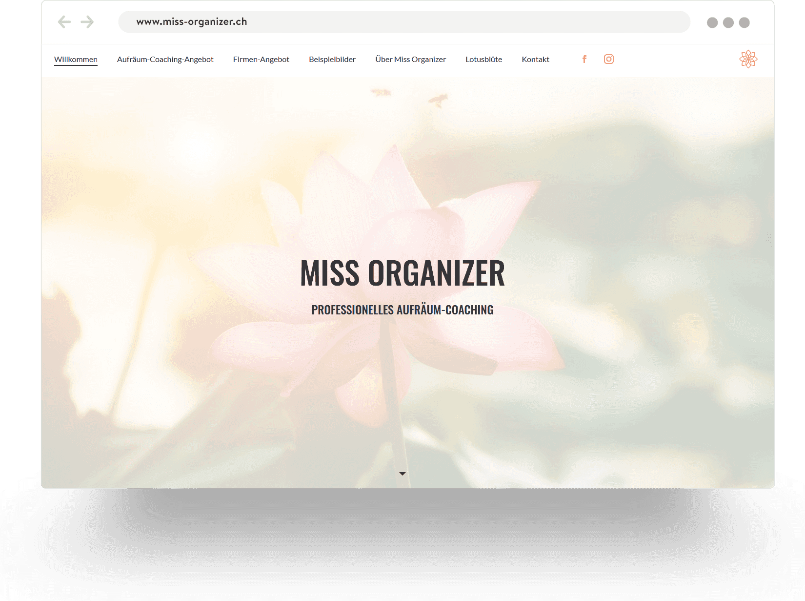 Example of a life coaching website built with Jimdo