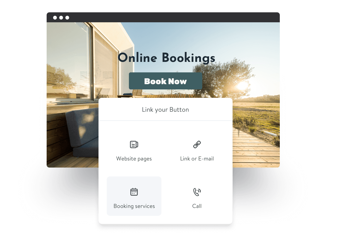 A screenshot showing how to add a booking calendar to your website
