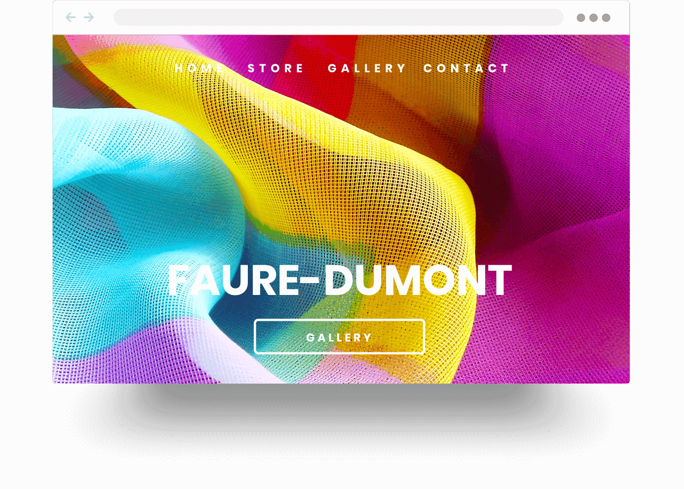 Un exemple de site portfolio d'artiste créé avec Jimdo.