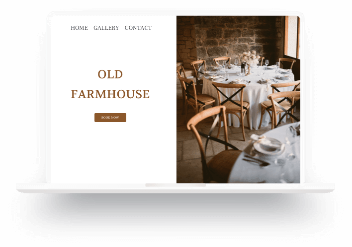 A good business website example for event spaces built with Jimdo.