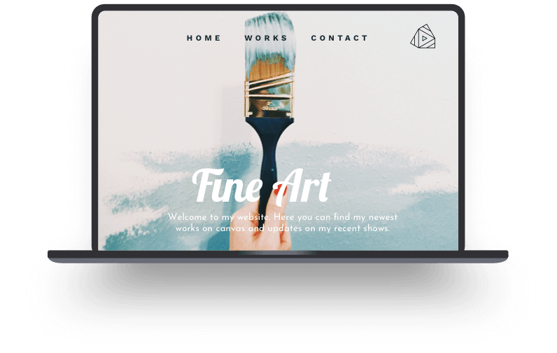 Exemple d'un site Web de peintre créé avec Jimdo.