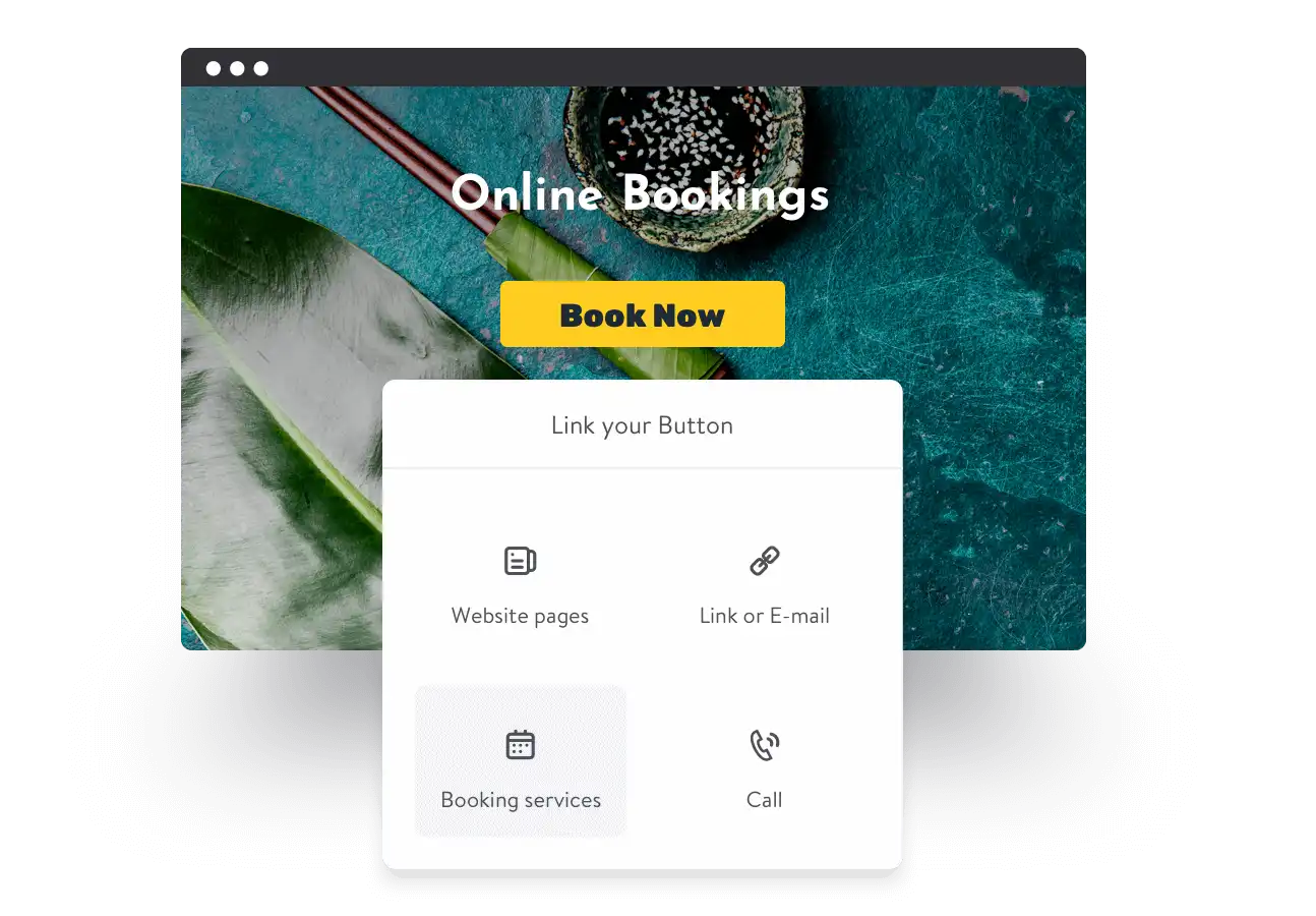 A screenshot showing how to add a booking calendar to your website