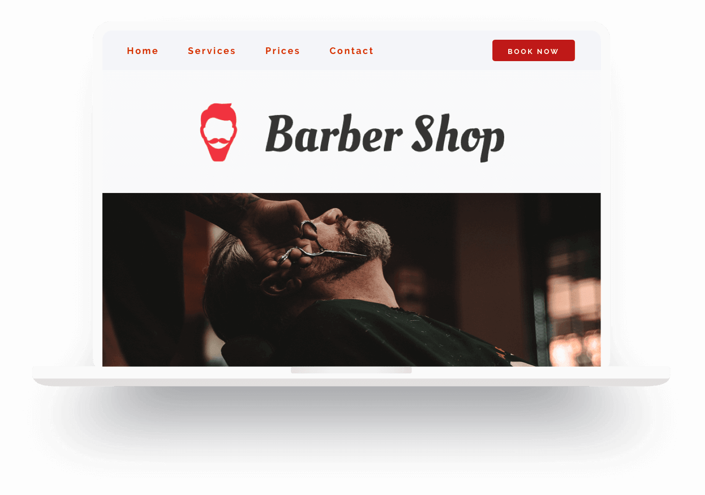 Esempio di un sito di un barbiere creato con Jimdo