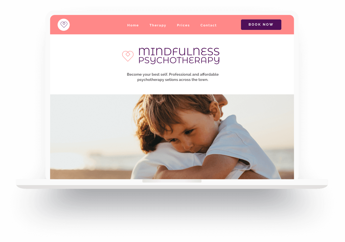 Example of a psychotherapy practice website built with Jimdo