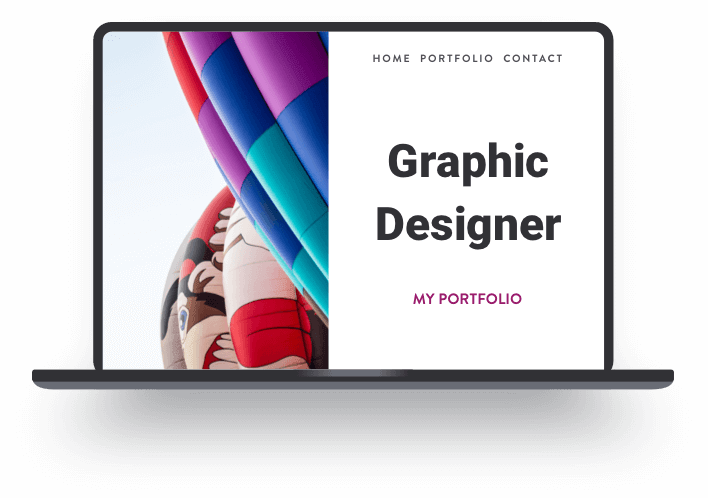 Ein Beispiel einer Grafikdesigner-Website